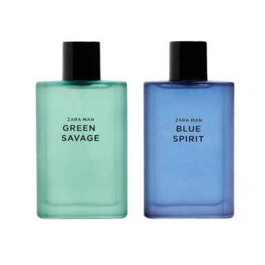 ادوتویلت مردانه زارا مدل Blue Spirit & Green Savage حجم 100 میل مجموعه 2 عددی